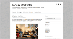 Desktop Screenshot of kaffestockholm.blogspot.com