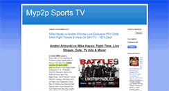 Desktop Screenshot of myp2p-sports-tv.blogspot.com