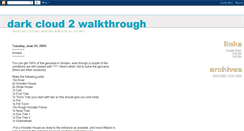 Desktop Screenshot of darkcloud2walkthrough.blogspot.com