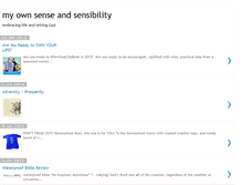 Tablet Screenshot of myownsenseandsensibility.blogspot.com