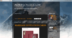 Desktop Screenshot of marryurchoice.blogspot.com