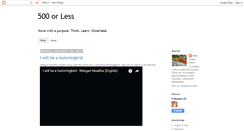 Desktop Screenshot of 500orless.blogspot.com