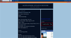 Desktop Screenshot of alexanderjuliusdennis.blogspot.com