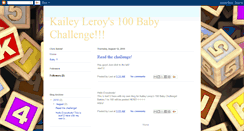 Desktop Screenshot of kaileys100babychallenge.blogspot.com