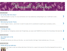 Tablet Screenshot of hannahstoybox.blogspot.com