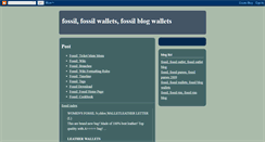Desktop Screenshot of fossilwallets.blogspot.com