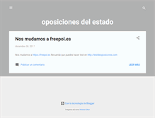 Tablet Screenshot of oposicionesdelestado.blogspot.com