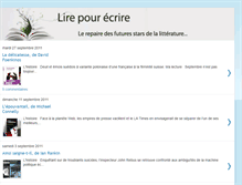 Tablet Screenshot of lire-pour-ecrire.blogspot.com