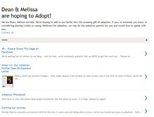 Tablet Screenshot of deanandmelissa.blogspot.com