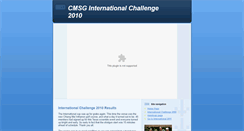 Desktop Screenshot of cmsginternational2010.blogspot.com