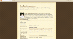 Desktop Screenshot of ourfamilyancestors.blogspot.com