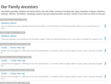 Tablet Screenshot of ourfamilyancestors.blogspot.com