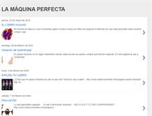 Tablet Screenshot of lamaquinaperfecta.blogspot.com