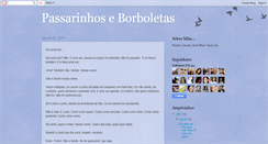 Desktop Screenshot of passarinhosborboletas.blogspot.com