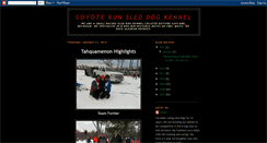 Desktop Screenshot of coyoterunsleddogkennel.blogspot.com