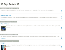 Tablet Screenshot of 30daysbefore30.blogspot.com
