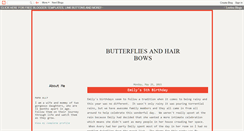 Desktop Screenshot of butterfliesandhairbows.blogspot.com