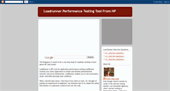 Desktop Screenshot of loadrunnerperformancetestingtool.blogspot.com