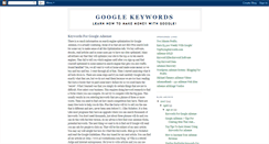 Desktop Screenshot of google-keywords.blogspot.com