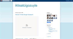 Desktop Screenshot of iktisatcigozuyle.blogspot.com