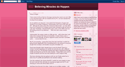 Desktop Screenshot of believingmiraclesdohappen.blogspot.com