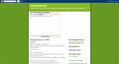 Desktop Screenshot of oracletutorials.blogspot.com