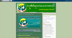 Desktop Screenshot of foroeducacionambiental.blogspot.com