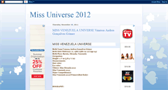 Desktop Screenshot of miss-universe-contestant.blogspot.com