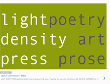 Tablet Screenshot of lightdensitypress.blogspot.com