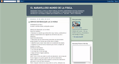 Desktop Screenshot of elmaravillosomundodelafisica.blogspot.com