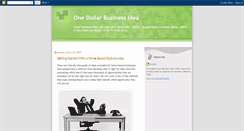 Desktop Screenshot of onedollarbusinessidea.blogspot.com