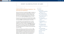 Desktop Screenshot of debteliminationscams.blogspot.com