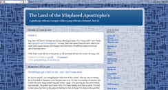 Desktop Screenshot of misplacedapostrophes.blogspot.com