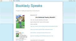 Desktop Screenshot of bookladyspeaks.blogspot.com