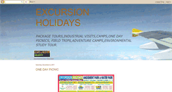 Desktop Screenshot of excursionholidays.blogspot.com