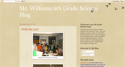 Desktop Screenshot of mrwilliams6thgradescience.blogspot.com