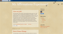 Desktop Screenshot of myaffirmationsexperiment.blogspot.com
