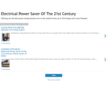 Tablet Screenshot of electricalpowersaver.blogspot.com