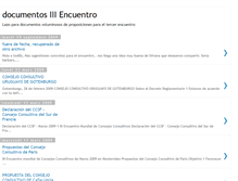 Tablet Screenshot of documentostercerencuentro.blogspot.com