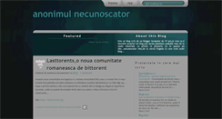 Desktop Screenshot of anonimulnecunoscator.blogspot.com