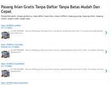 Tablet Screenshot of iklanindogratis.blogspot.com