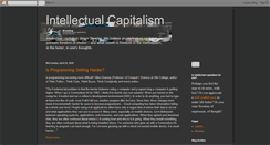 Desktop Screenshot of intellectualcapitalist.blogspot.com