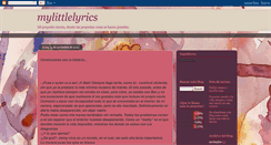 Desktop Screenshot of mylittlelyrics-mylittlelyrics.blogspot.com