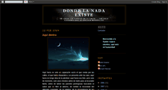 Desktop Screenshot of donde-la-nada-existe.blogspot.com