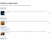 Tablet Screenshot of donde-la-nada-existe.blogspot.com