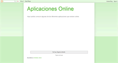 Desktop Screenshot of aplicacionesonline.blogspot.com