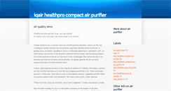 Desktop Screenshot of iqairhealthproairpurifier.blogspot.com