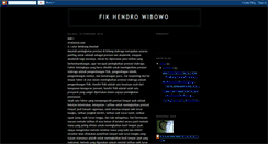 Desktop Screenshot of fikhendrowibowo.blogspot.com