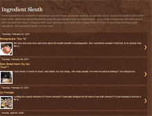 Tablet Screenshot of ingredientsleuth.blogspot.com