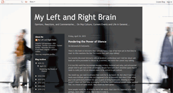 Desktop Screenshot of myleftandrightbrain.blogspot.com